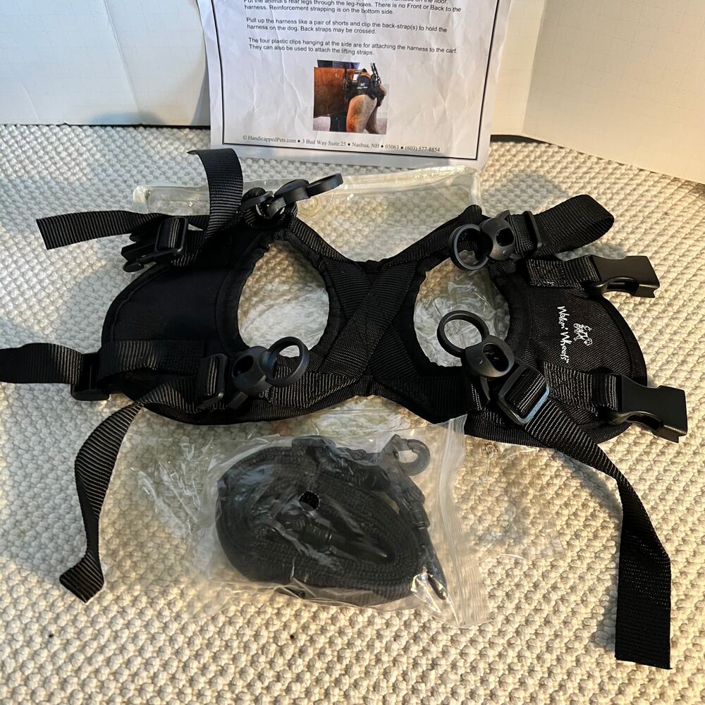 Walkin’ Lift Clip-on Harness rear-leg mobility lifting handicapped pets. XSmall - Picture 3 of 11